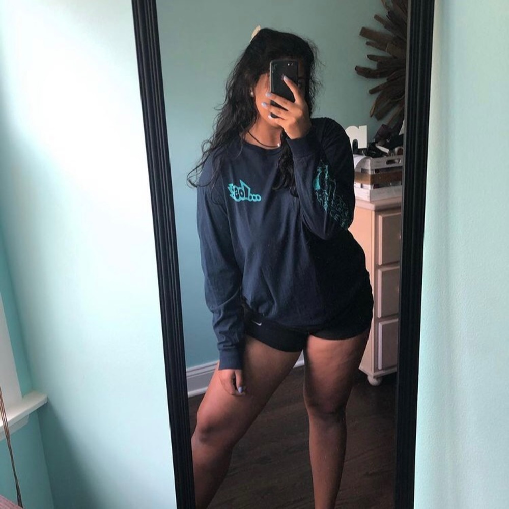 ...lost navy and turquoise long sleeve tshirt